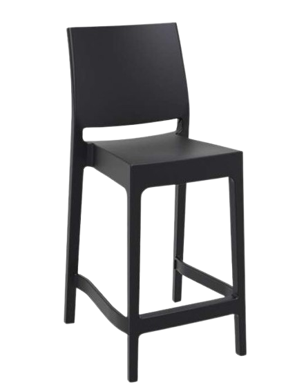 Tabouret haut VOLT Maya noir