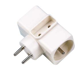 Doublette électrique 2x(2P+T) +1x2P (blanc)
