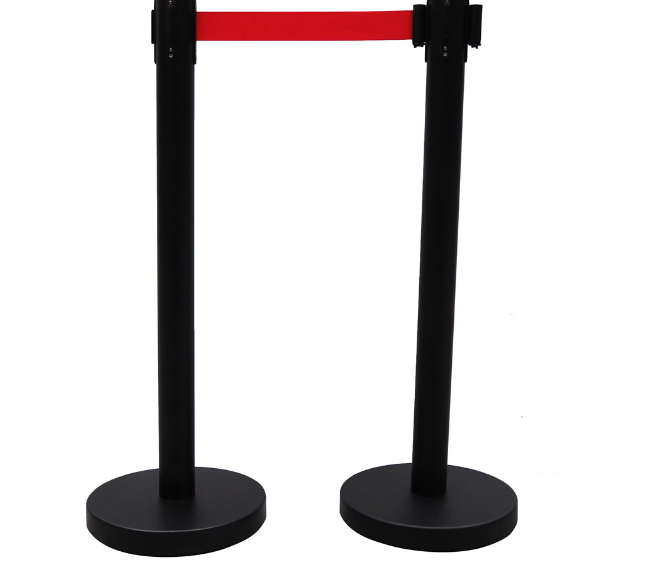 Lot guide foule noirs + cordes rouges