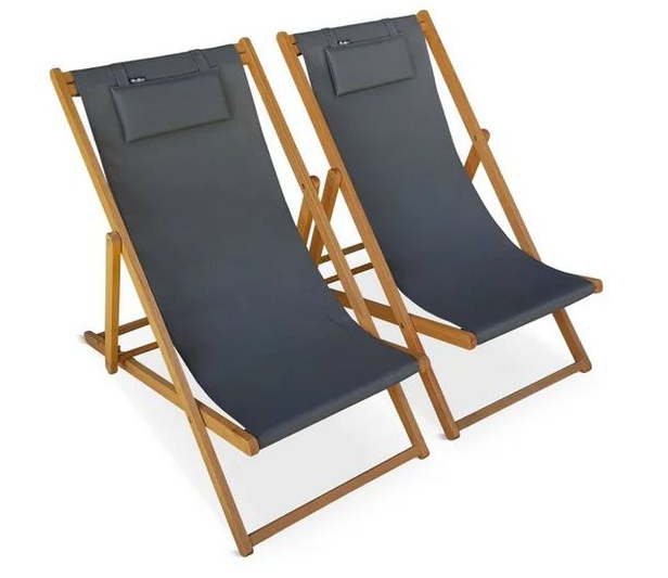 Chilienne noire bois pliable, multi positions – Image 2