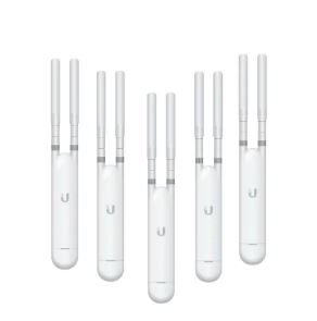 Kit de couverture Wi-Fi Ubiquiti UAP-AC-M-5 Networks 5x Unifi AC Mesh 867 Mbit/s Blanc Connexion Ethernet. 200m²