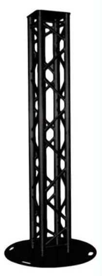 Totem + embase structure alu noir 2m ASD SZ290 pour support écran